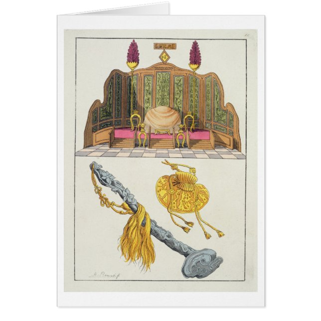 Throne of a Chinese Emperor, Yo-yo sceptre and cap (Front)