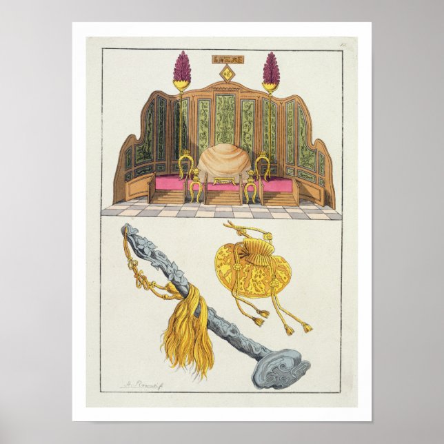 Throne of a Chinese Emperor, Yo-yo sceptre and cap Poster (Front)