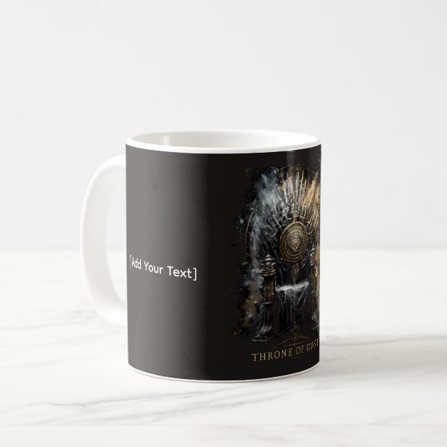 Throne of Dust Dark Fantasy Coffee Mug (Front Left)
