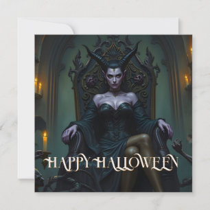 Throned Demon Queen in Candlelight