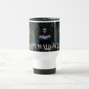 Throned Demon Queen in Candlelight Travel Mug