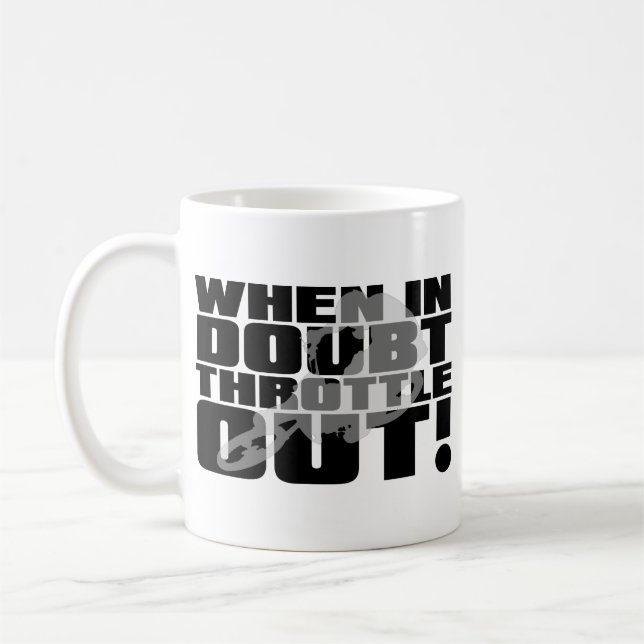 Throttle Out Dirt Bike Motocross Mug (Left)