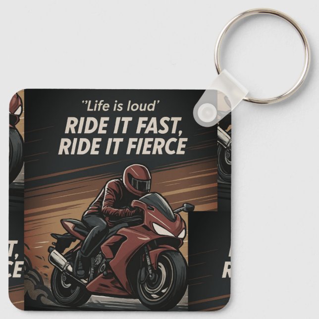 Throttle Rush: Ride the Wind Key Ring (Back)