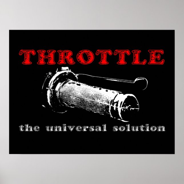 Throttle Solution Dirt Bike Motocross Poster (Front)