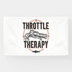 Throttle Therapy Motorcycle Grip Banner