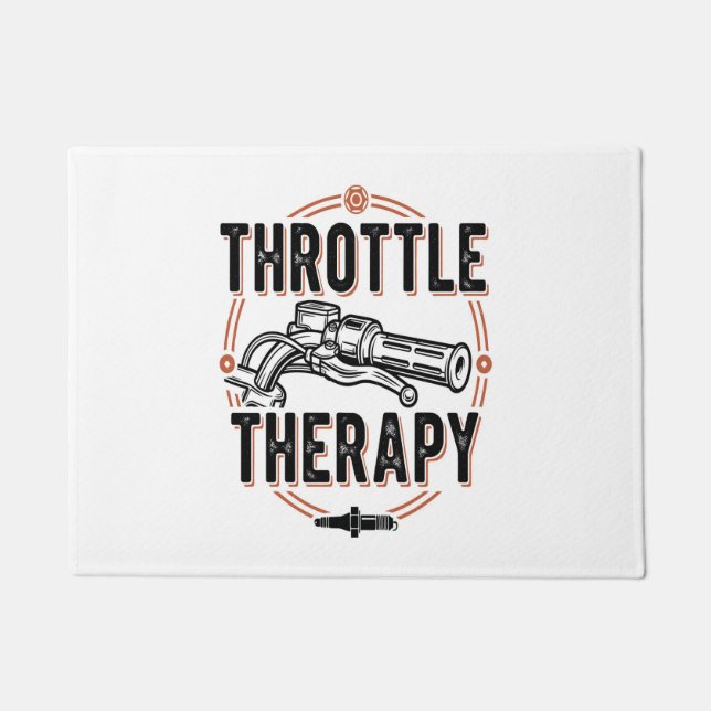 Throttle Therapy Motorcycle Grip Doormat (Front)