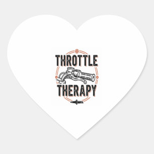 Throttle Therapy Motorcycle Grip Heart Sticker