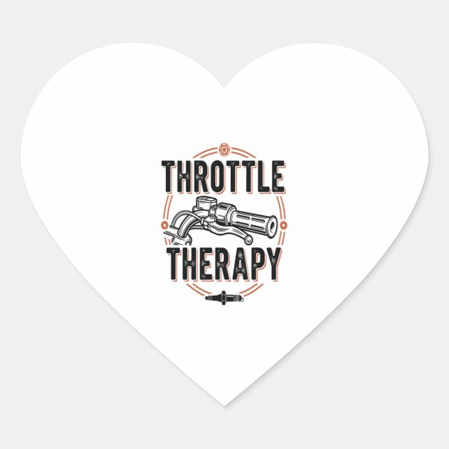 Throttle Therapy Motorcycle Grip.jpg Heart Sticker (Front)
