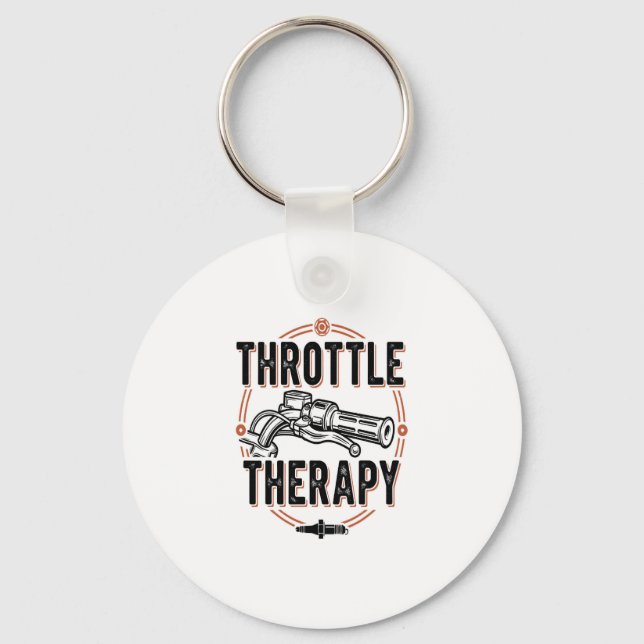 Throttle Therapy Motorcycle Grip.jpg Key Ring (Front)