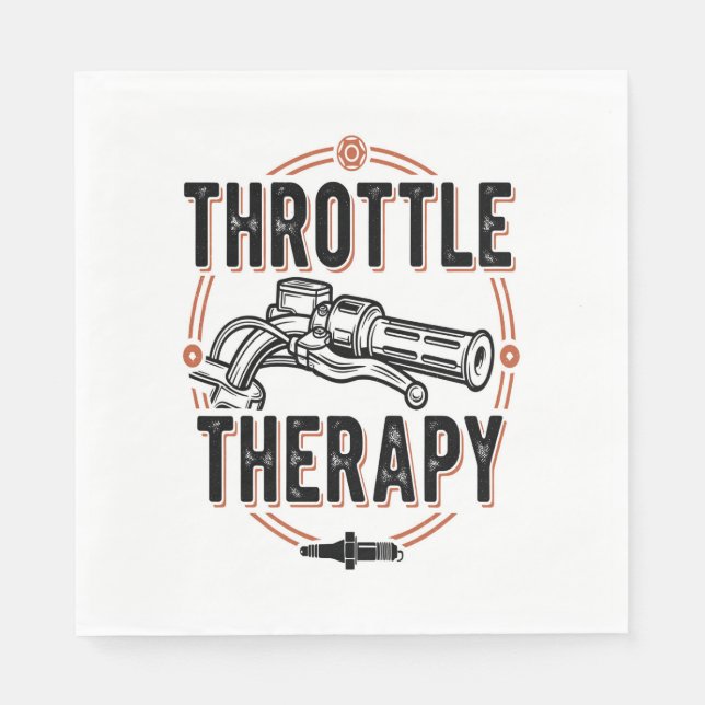 Throttle Therapy Motorcycle Grip Napkin (Front)
