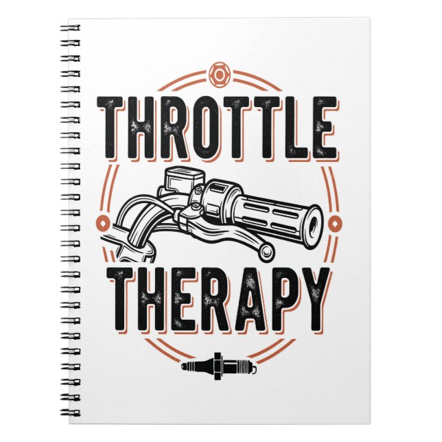 Throttle Therapy Motorcycle Grip Notebook (Front)