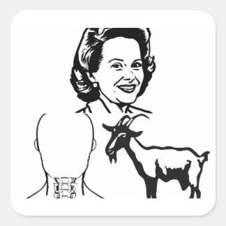 THROTUS Nancy Regan Throat Goat Politcal Satire Square Sticker