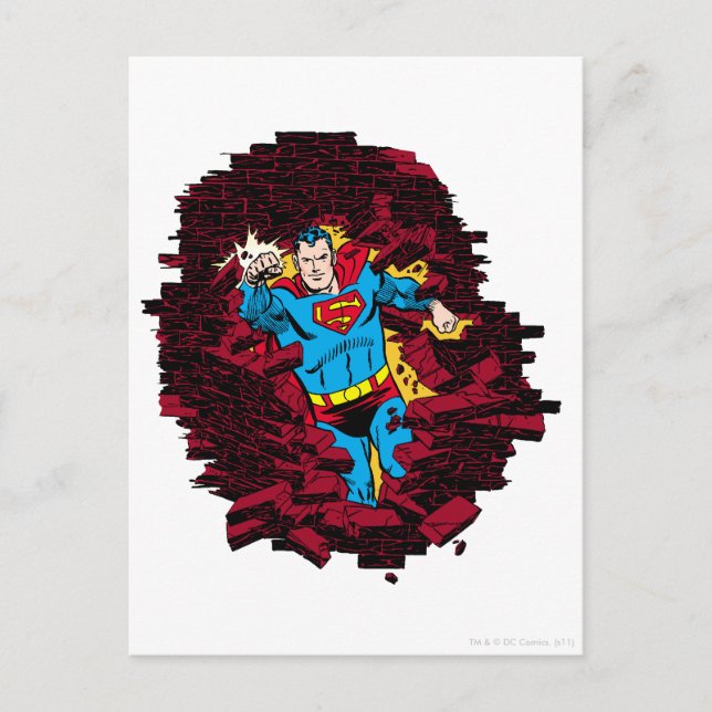 Through a brick wall postcard (Front)