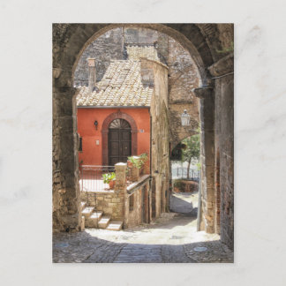 Through an archway in Narni, Umbria, Italy Postcard