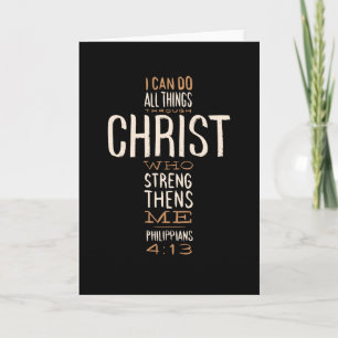 Through Christ Jesus Bible Quote Motivational Card