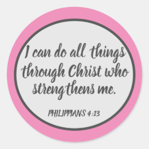 Through Christ PHILIPPIANS 4:13 Sticker Set