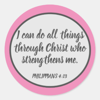 Through Christ PHILIPPIANS 4:13 Sticker Set