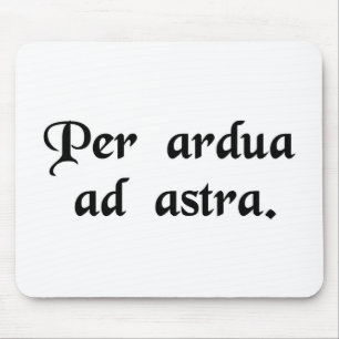 Through difficulties to the stars. mouse mat