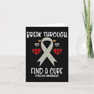 Through Find A Cure Dyslexia Awareness Ribbon Buff Card