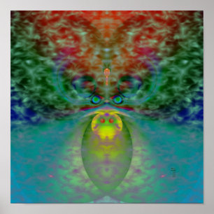 Through Fog It Peers (12 by 12) Art Print