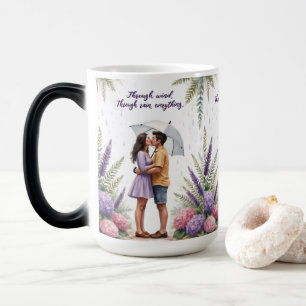 Through Rain & Love – Romantic Couple Mug