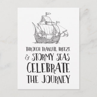 Through Stormy Seas Celebrate Life's Journey Postcard