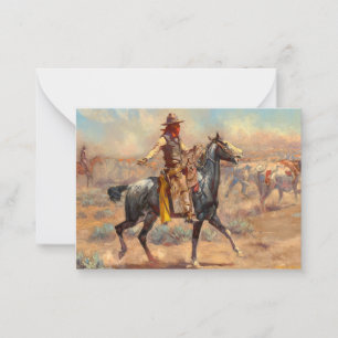 Through the Alkali, 1904 by Charles Marion Russell Card