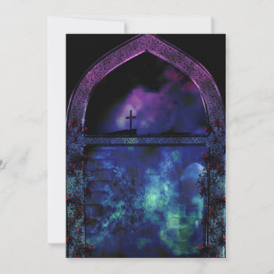 Through The Arch Gothic Wedding Invite