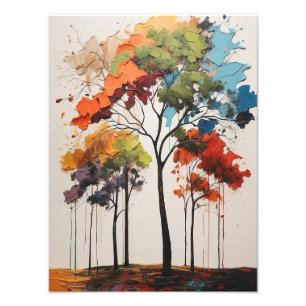 Through the Canopy: A Vibrant Forest Landscape Photo Print