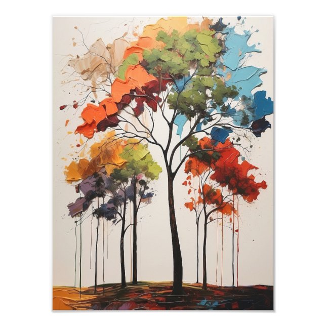 Through the Canopy: A Vibrant Forest Landscape Photo Print (Front)