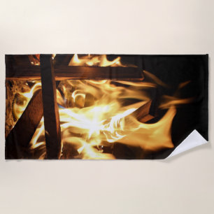 Through the Flames Beach Towel