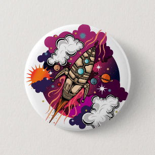 Through The Galaxy 6 Cm Round Badge