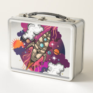 Through The Galaxy  Metal Lunch Box