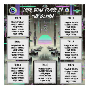 👁️ “Through the Glitch” Weirdcore Seating Chart 