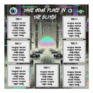 👁️ “Through the Glitch” Weirdcore Seating Chart 