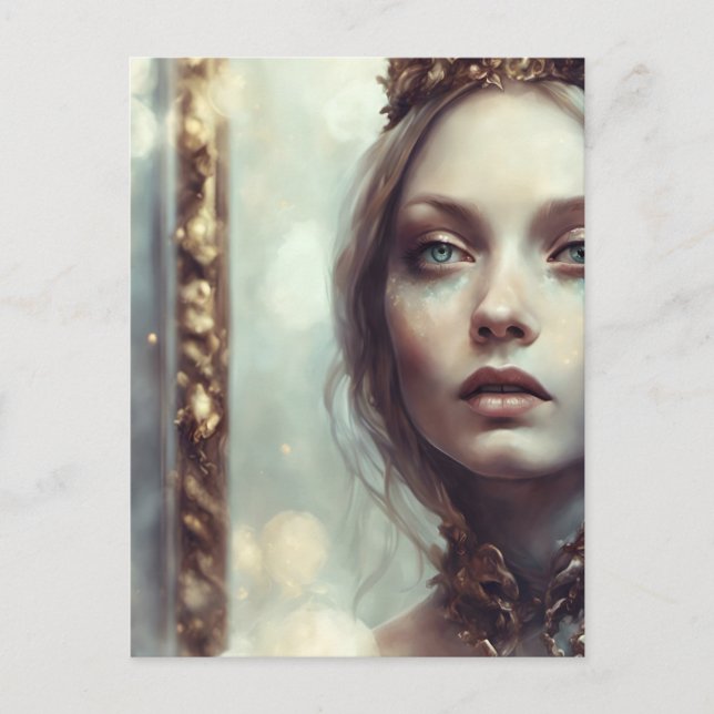 Through the Golden Mirror Alice Postcard (Front)