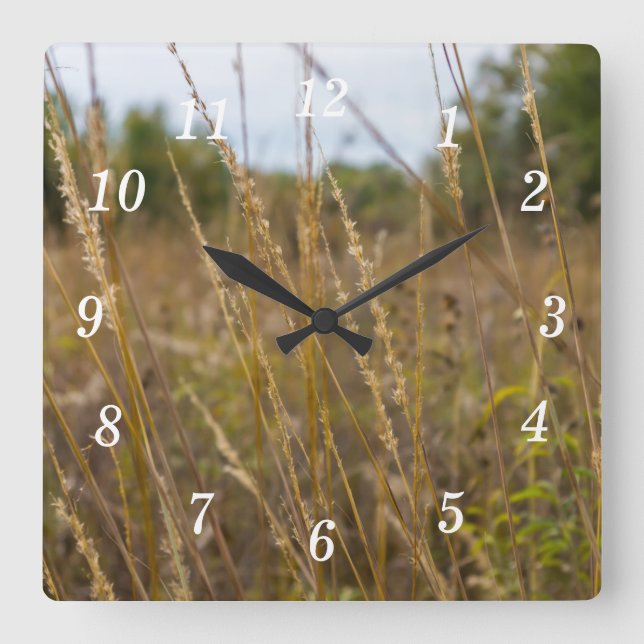 Through The Grass Tops Wall Clock (Front)