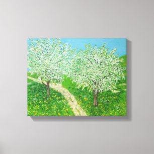 Through The Meadow - From Original Watercolour Art Canvas Print