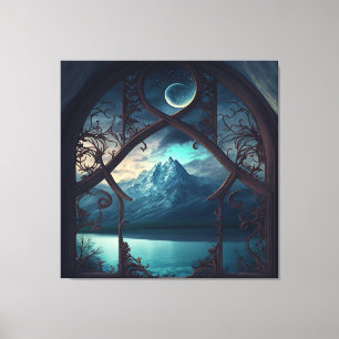Through the Moonlit Window  Canvas Print