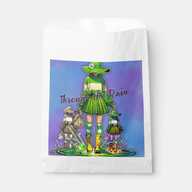 Through the Rain  Favour Bags (Front)