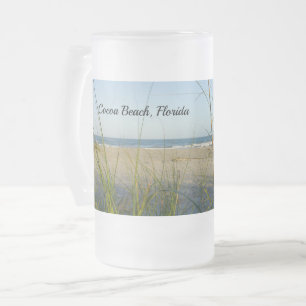 Through The Sea Oats Frosted Glass Beer Mug