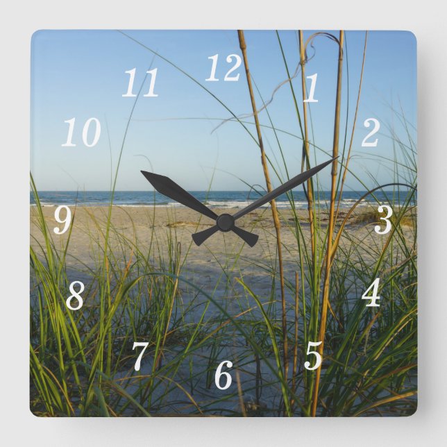 Through The Sea Oats Wall Clock (Front)
