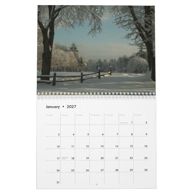 Through The Seasons  2013 Calendar (Jan 2027)