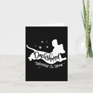 Through The Snow Dachshund Christmas Wiener Dog Xm Card