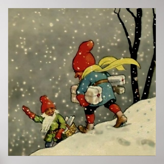 “Through the Snowstorm” by Jenny Nystrom Poster (Front)