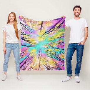 Through The Trees Fleece Blanket