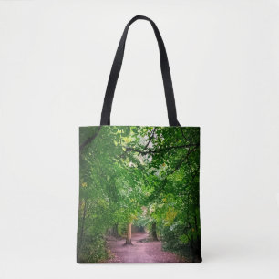 Through the trees tote bag