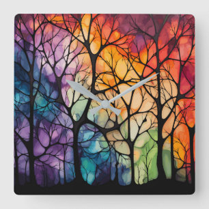 Through the Trees Wall Clock