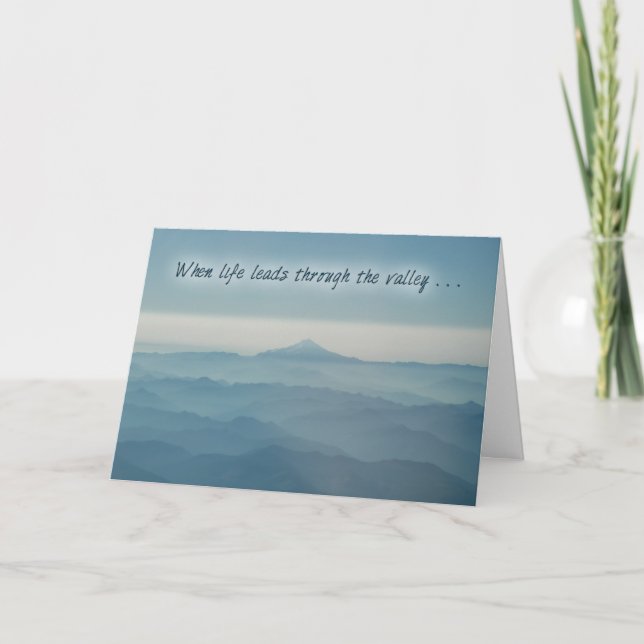 Through the Valley Encouragement Greeting Card (Front)