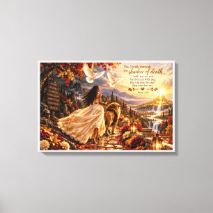 Through the Valley I Shall Fear No Evil Psalm 23 Canvas Print